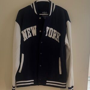 New York Varsity Jacket in Blue and White size XL